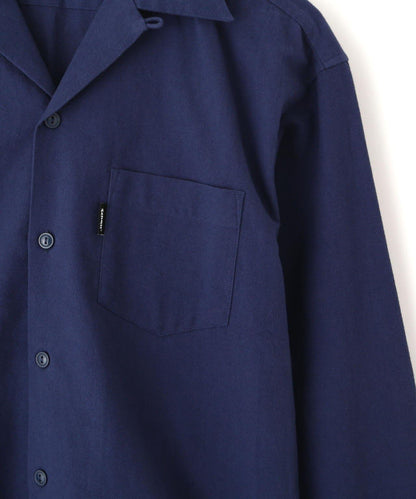 LS NEL SHIRT PLAIN/純色絨布襯衫