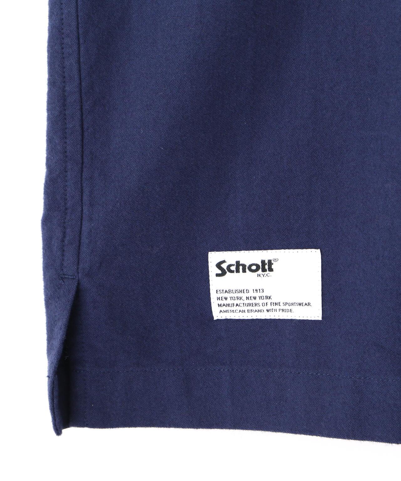 LS NEL SHIRT PLAIN/純色絨布襯衫