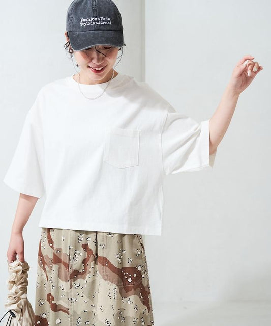 短款口袋短袖T恤