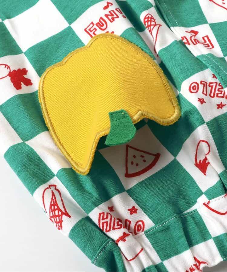 大果實圖案＆蔬菜方塊格子圖案褲子 5分褲