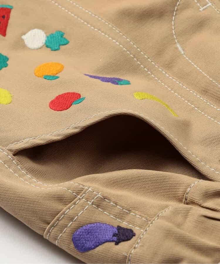 水果和蔬菜刺繡半褲 5分褲