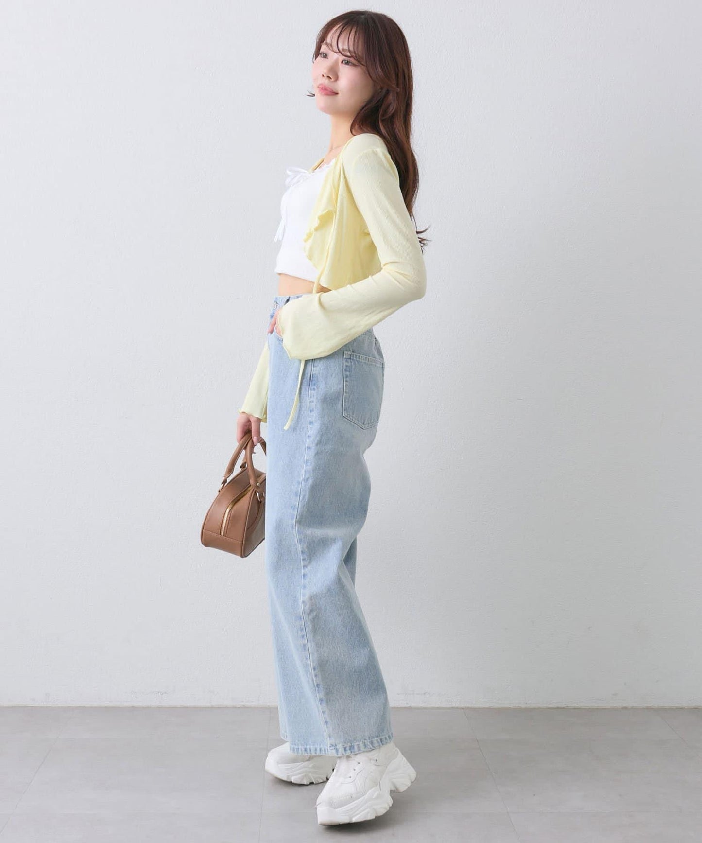 【套裝商品·新增新色】荷葉邊吊帶連衣裙和短外套套裝