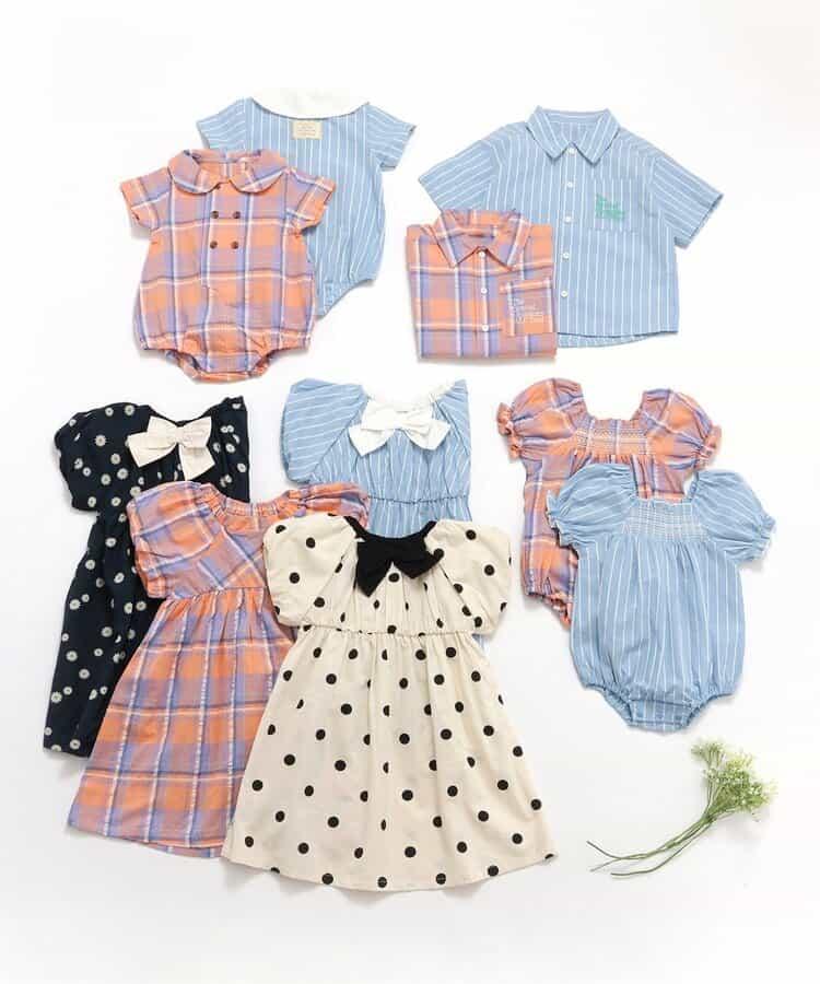 【連衣裙】條紋格子襯衫