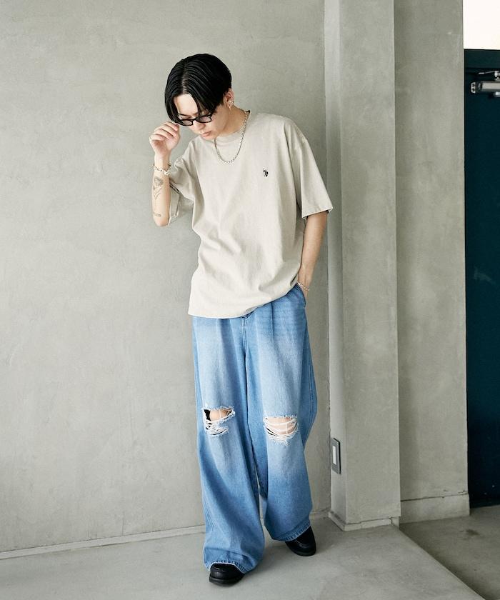 聯名 一點刺繡logo顏料T恤【限定推出】