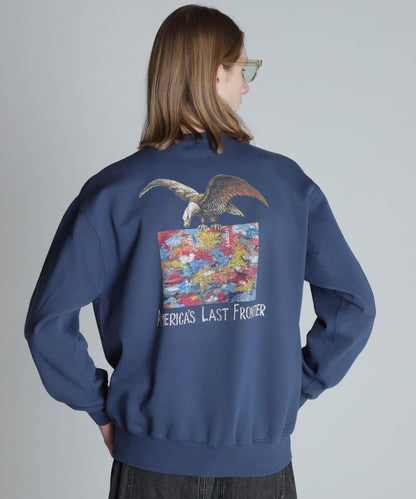 CREW NECK 毛衣 鷹和地圖
