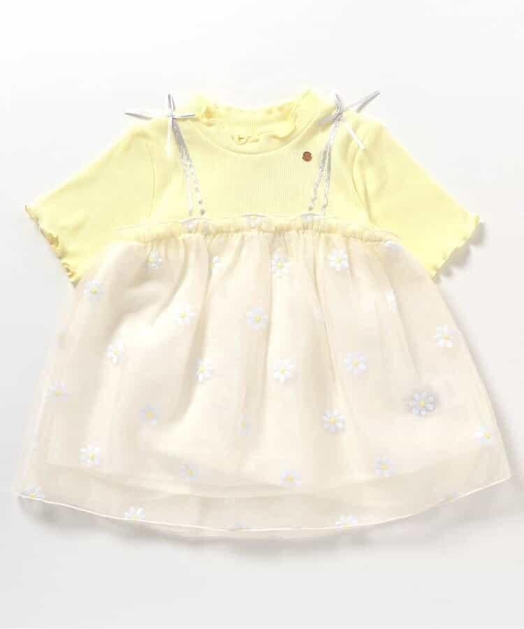 花朵刺繡拼接蕾絲上衣