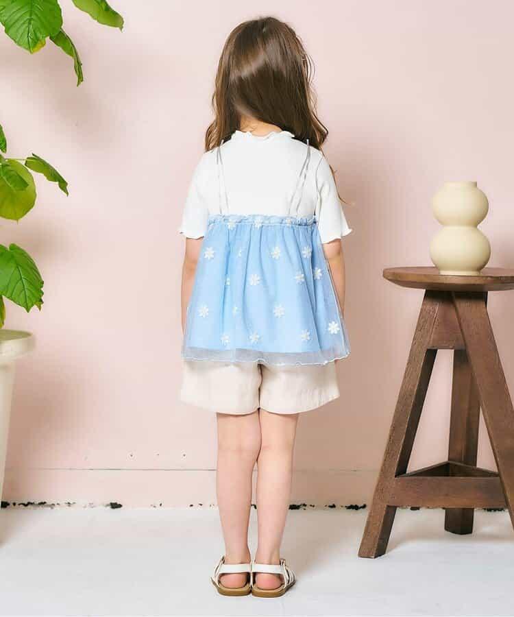 花朵刺繡拼接蕾絲上衣