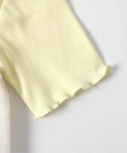 花朵刺繡拼接蕾絲上衣