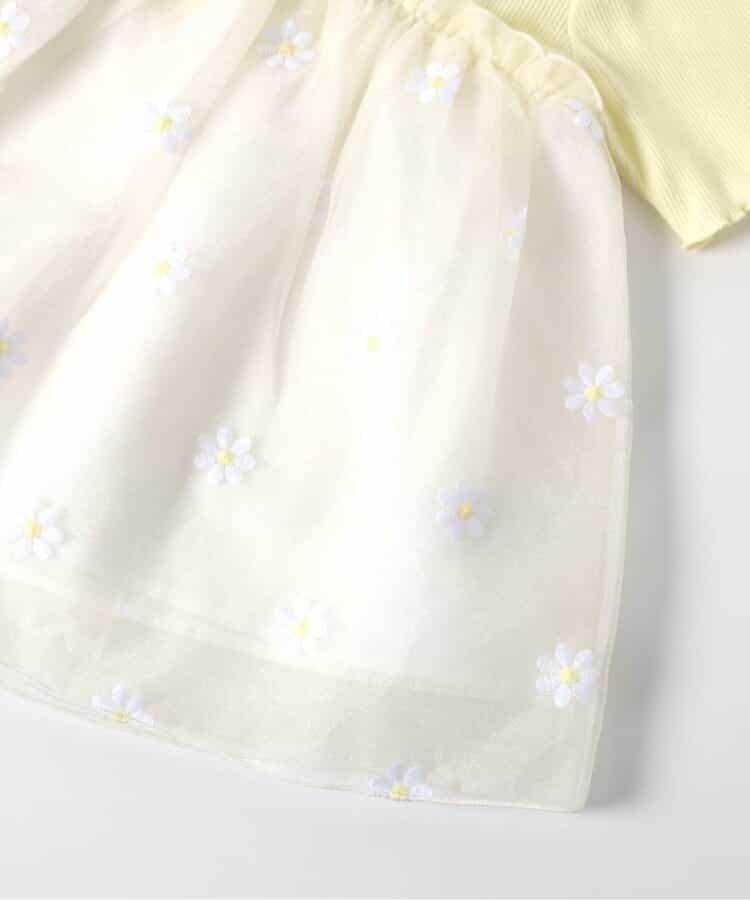 花朵刺繡拼接蕾絲上衣