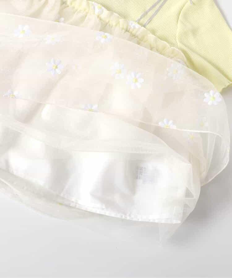 花朵刺繡拼接蕾絲上衣