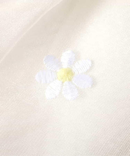 花朵刺繡拼接蕾絲上衣