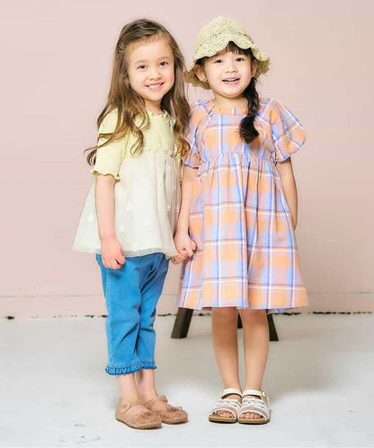 花朵刺繡拼接蕾絲上衣