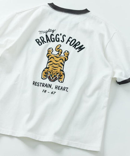 大尺寸設計背部刺繡圓領T恤 / TIGER