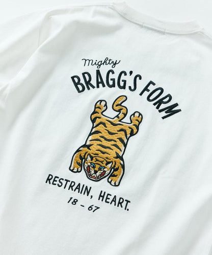 大尺寸設計背部刺繡圓領T恤 / TIGER