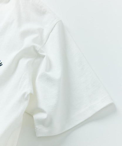 大尺寸設計背部刺繡圓領T恤 / TIGER