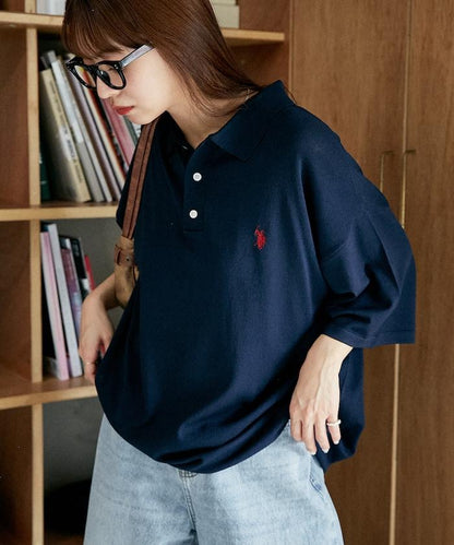 聯名 一點刺繡針織polo衫【限定推出】