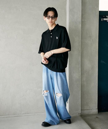 聯名 一點刺繡針織polo衫【限定推出】