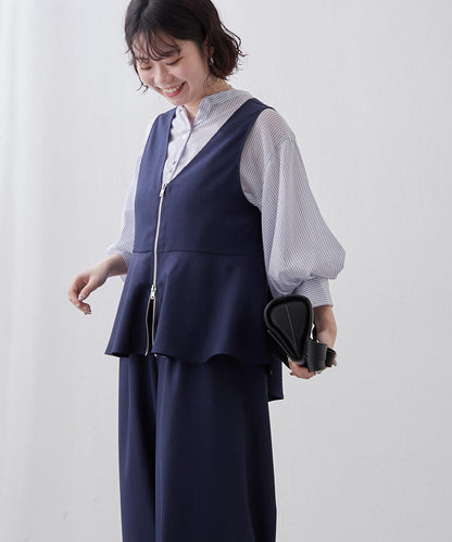 6色系、立領泡泡袖透視蕾絲襯衫