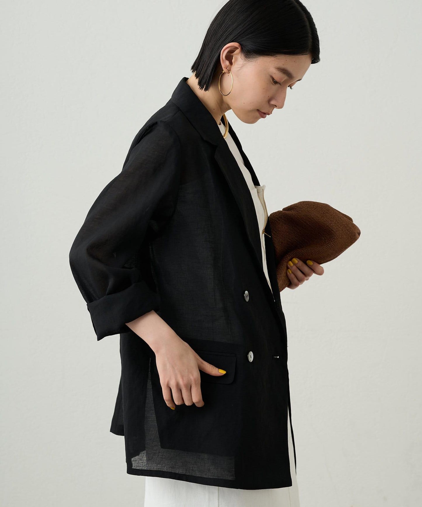 亞麻風夾克