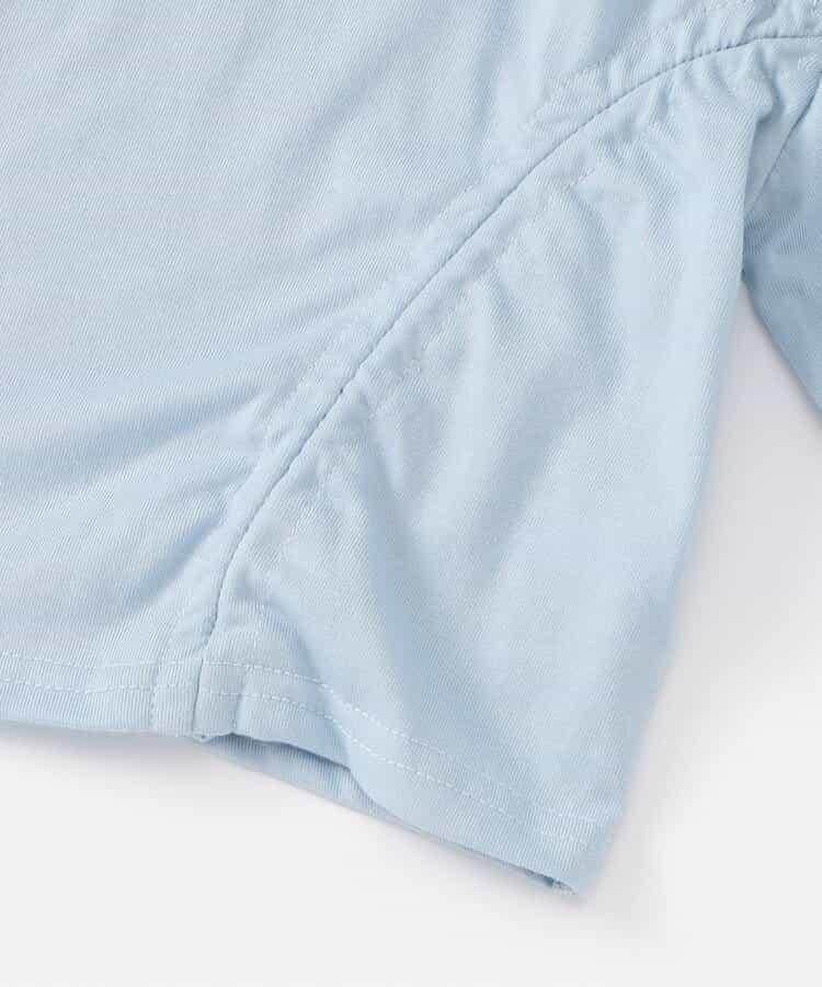 前拉鍊收褶T-shirt