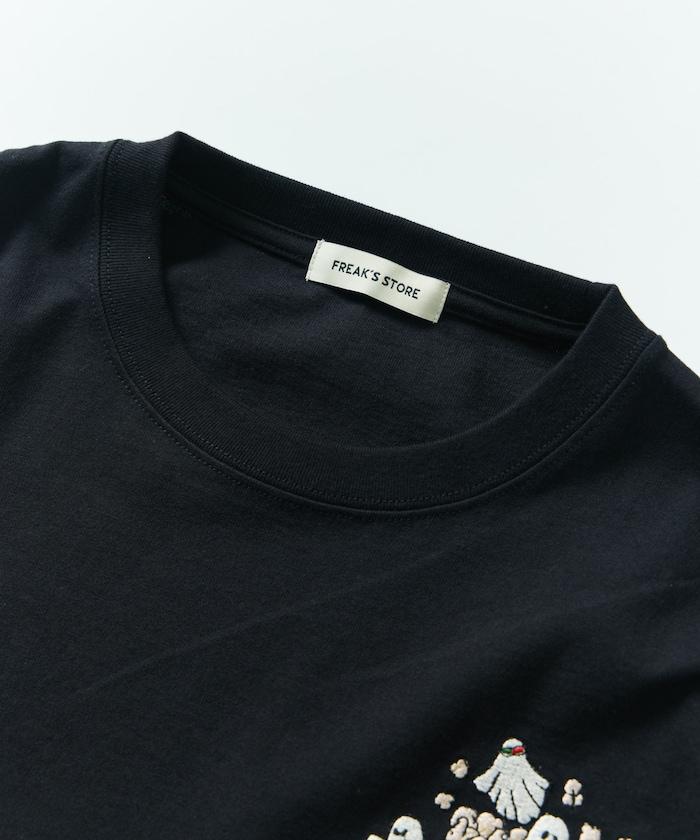 大尺寸 印花裝飾 圓領 帶口袋T恤