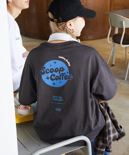 Scoop Coffee×FREAK'S STORE 聯名 大尺寸 後背印花 T恤