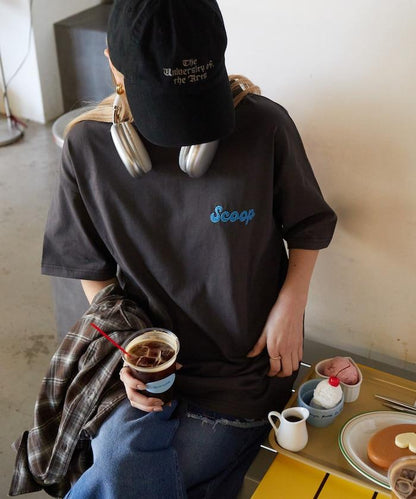 Scoop Coffee×FREAK'S STORE 聯名 大尺寸 後背印花 T恤