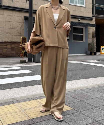 接觸冷感5分袖夾克