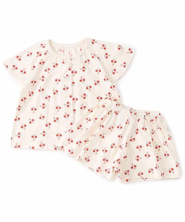 櫻桃前開襯衫睡衣