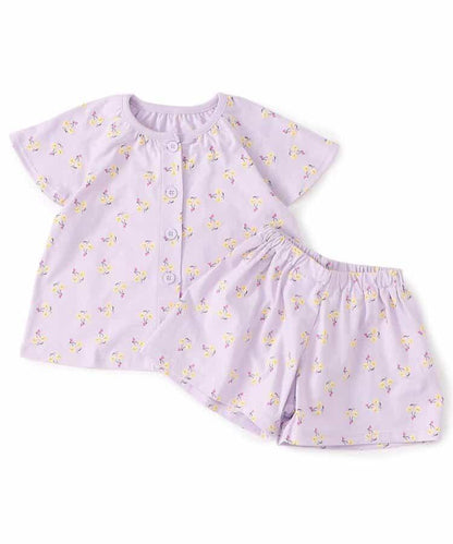 櫻桃前開襯衫睡衣