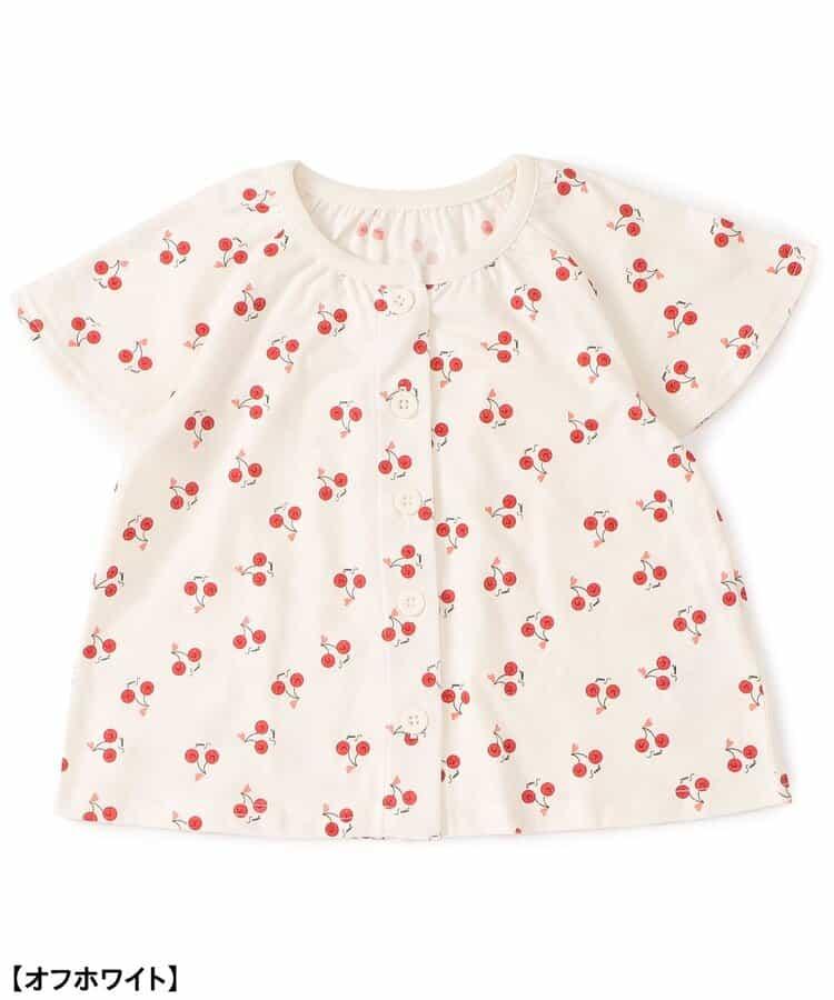 櫻桃前開襯衫睡衣