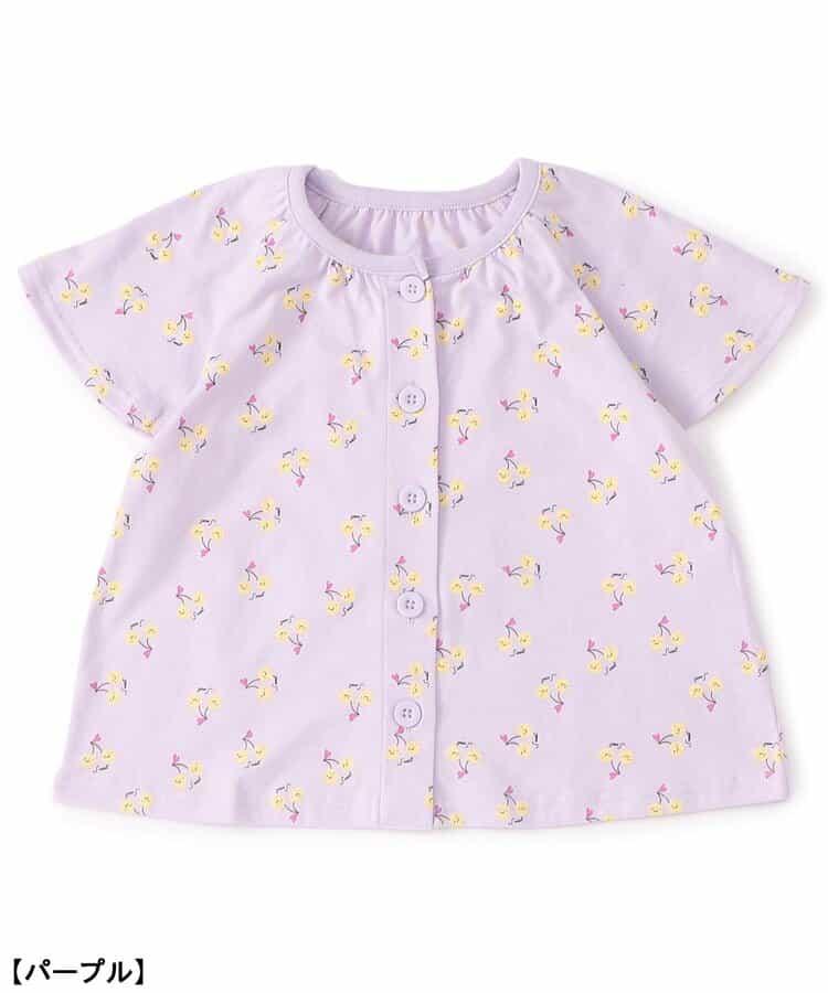 櫻桃前開襯衫睡衣