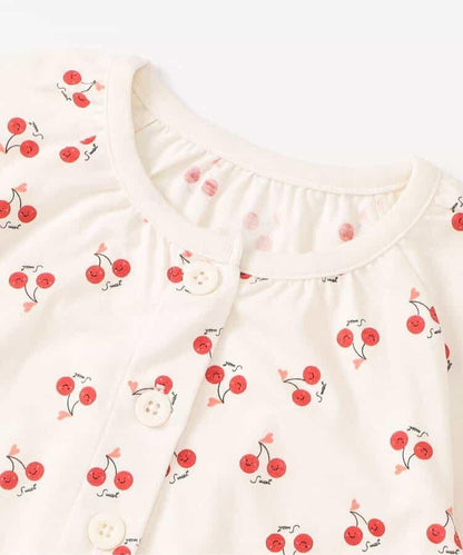 櫻桃前開襯衫睡衣