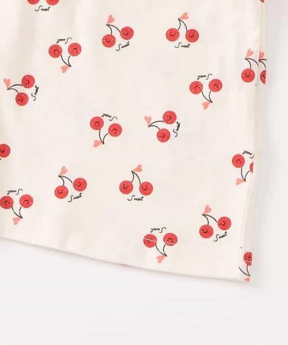 櫻桃前開襯衫睡衣