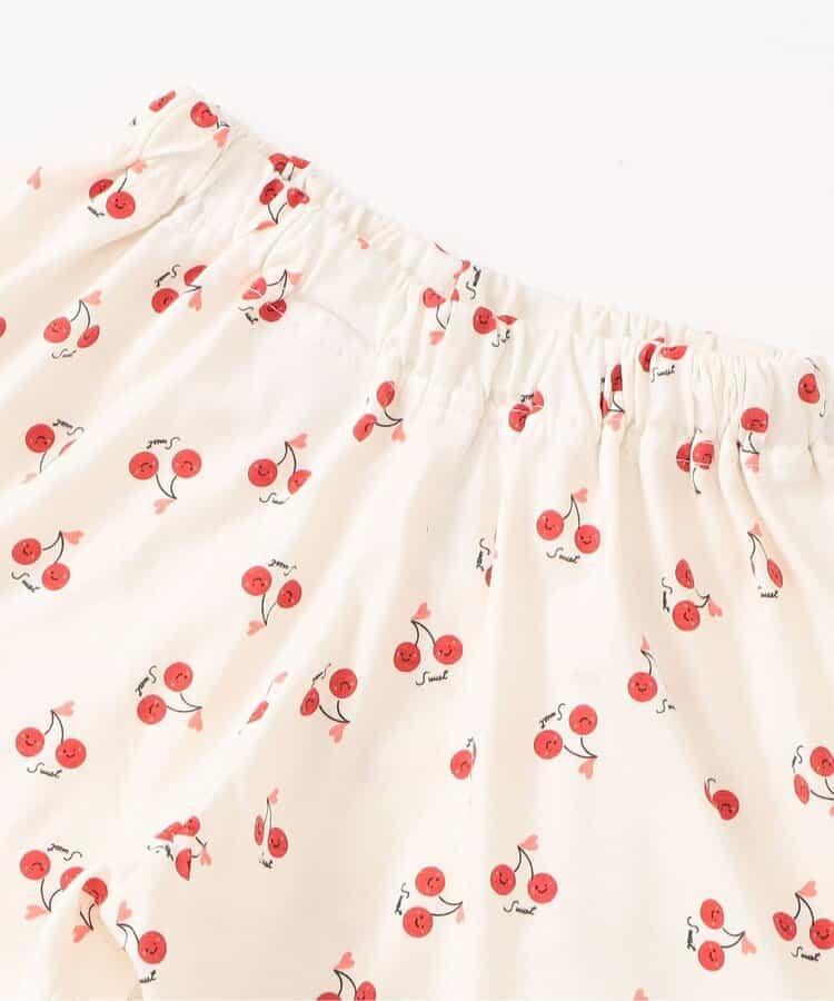 櫻桃前開襯衫睡衣