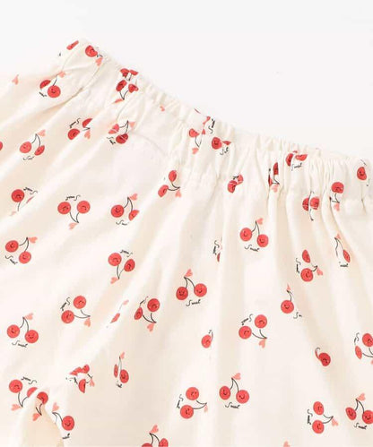 櫻桃前開襯衫睡衣