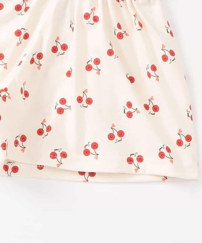 櫻桃前開襯衫睡衣