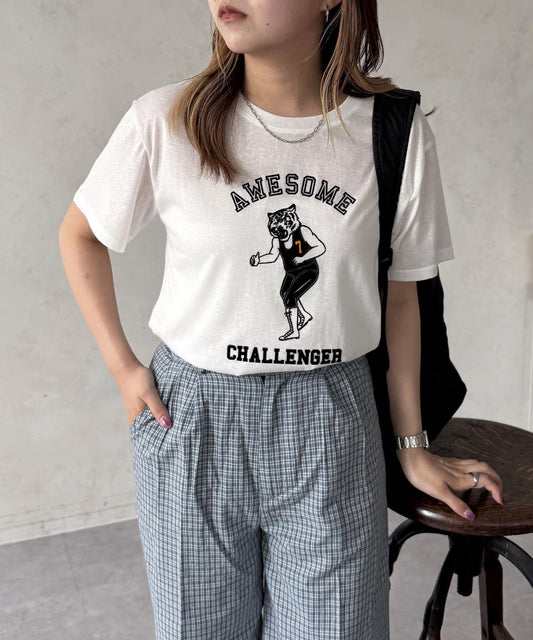 透明絨面短袖T-shirt