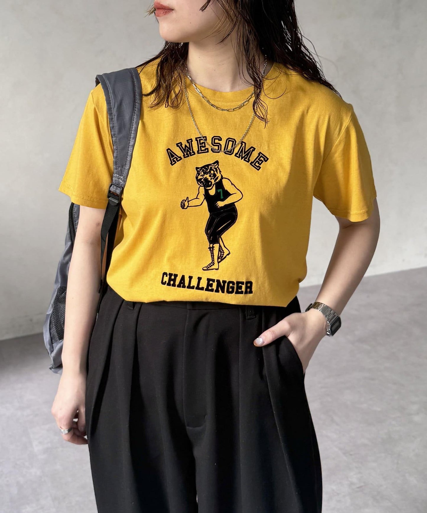 透明絨面短袖T-shirt