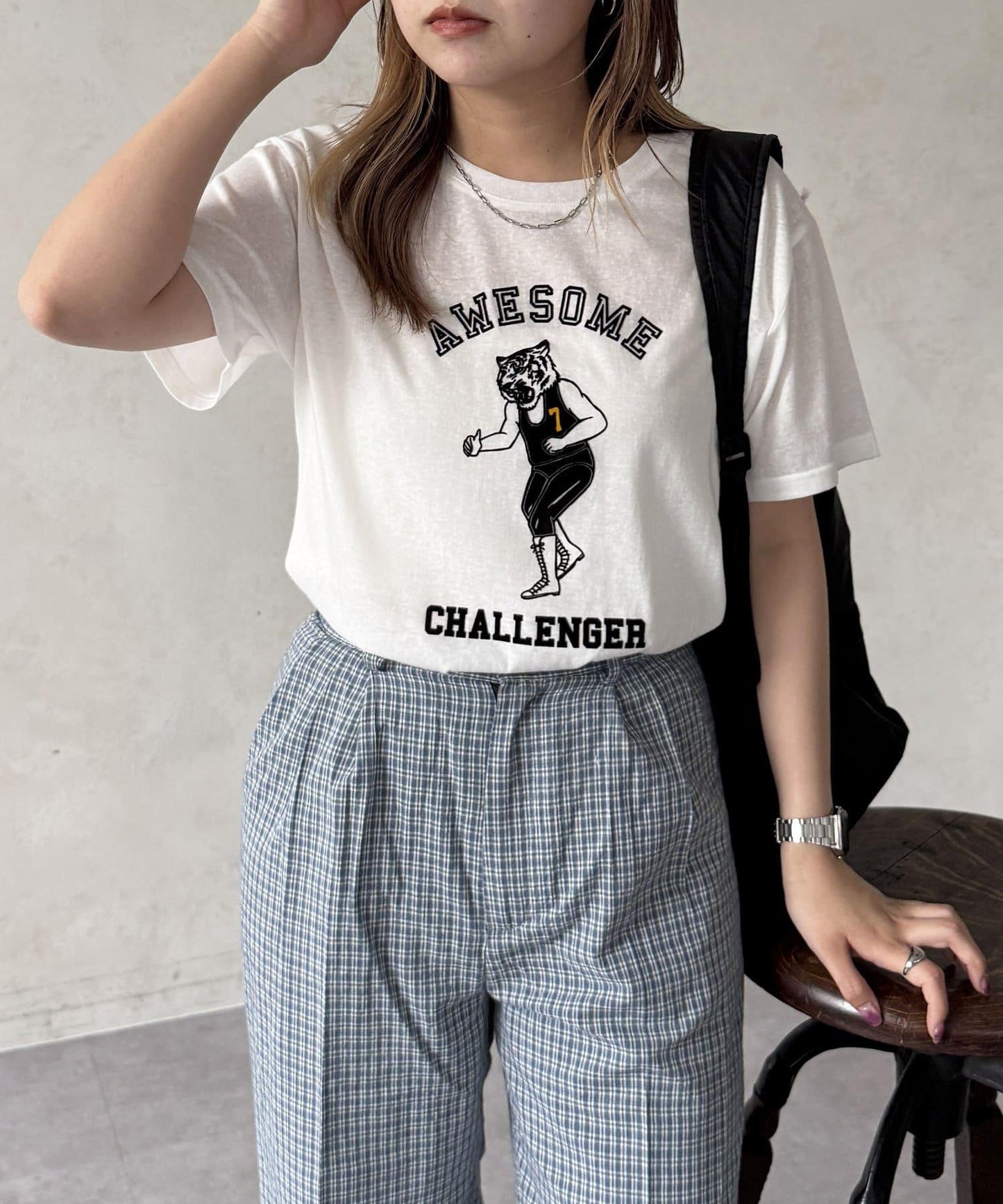 透明絨面短袖T-shirt
