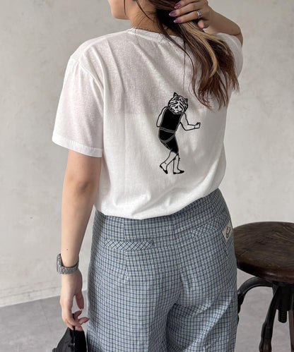 透明絨面短袖T-shirt