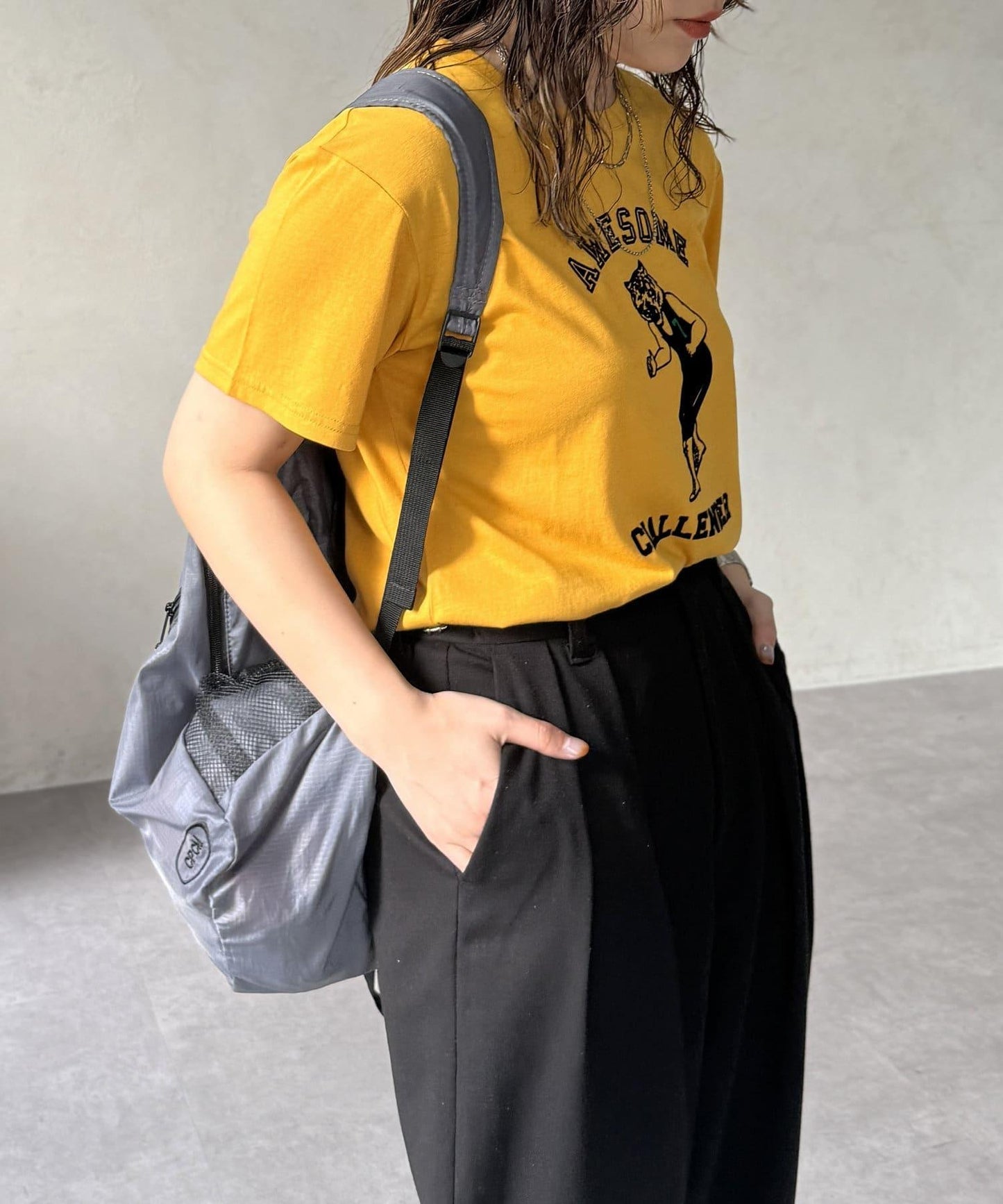 透明絨面短袖T-shirt
