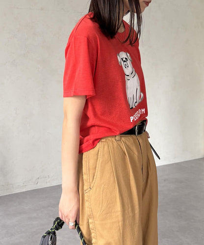 透明絨面短袖T-shirt