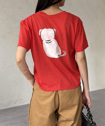 透明絨面短袖T-shirt