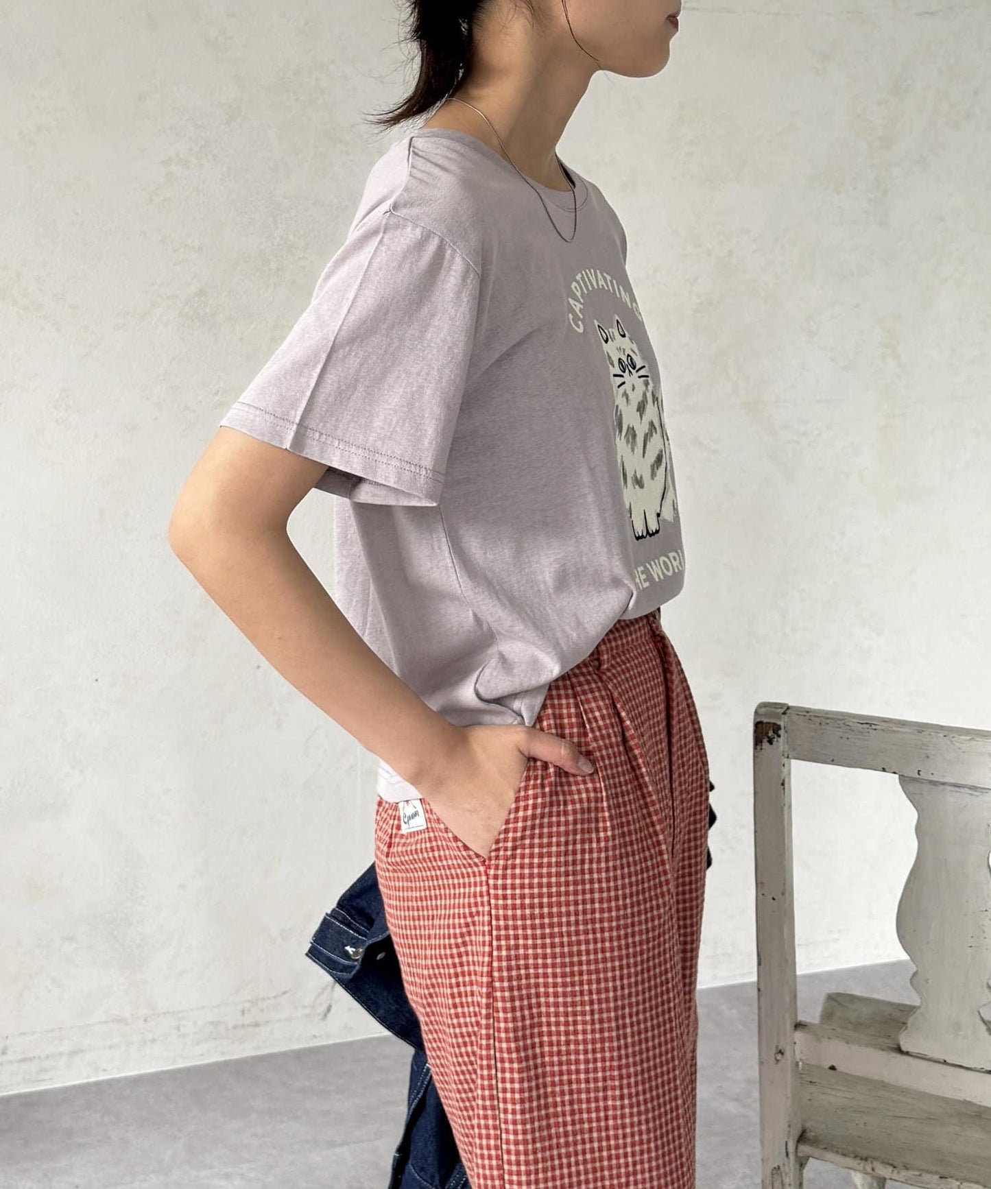 透明絨面短袖T-shirt