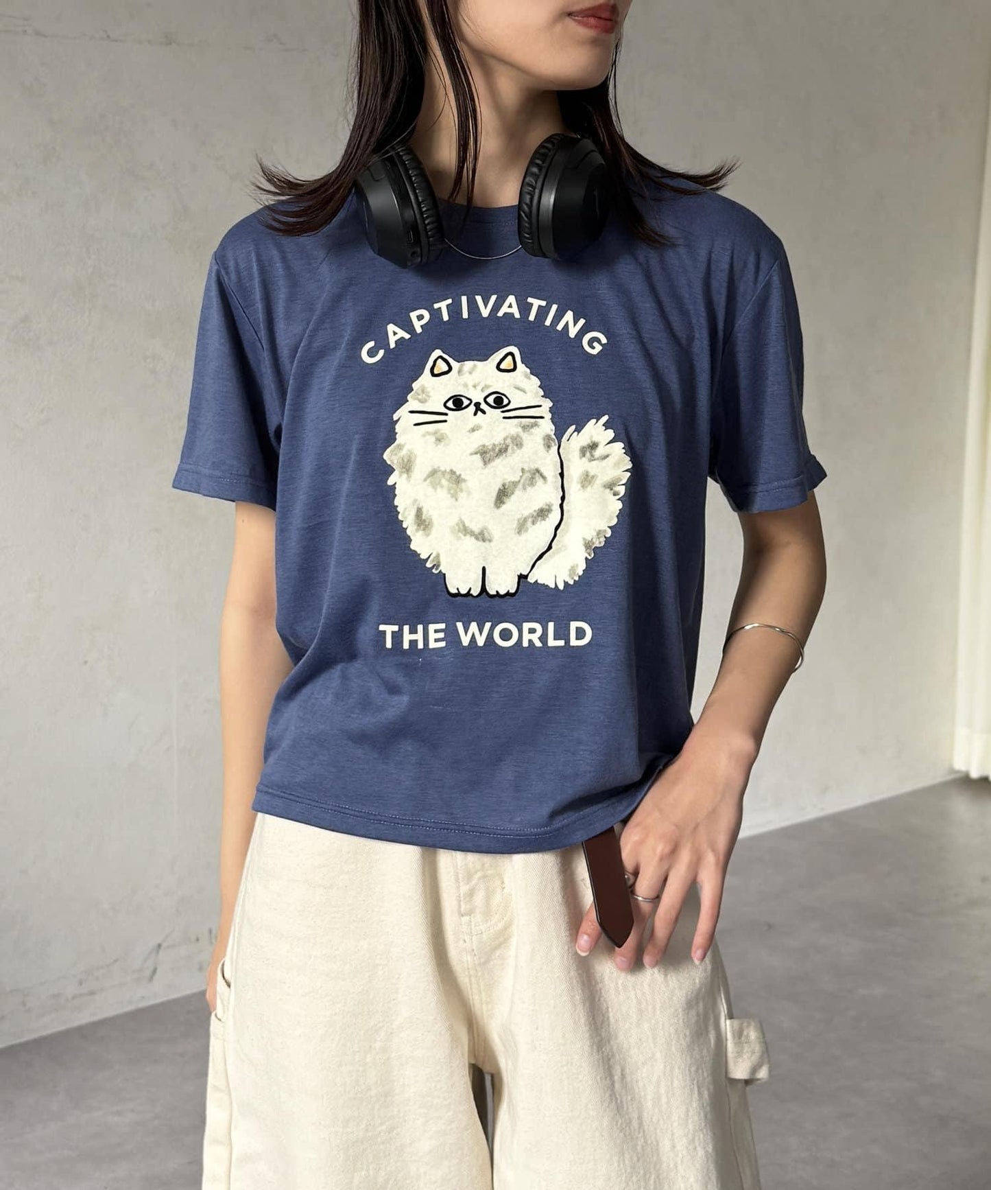透明絨面短袖T-shirt