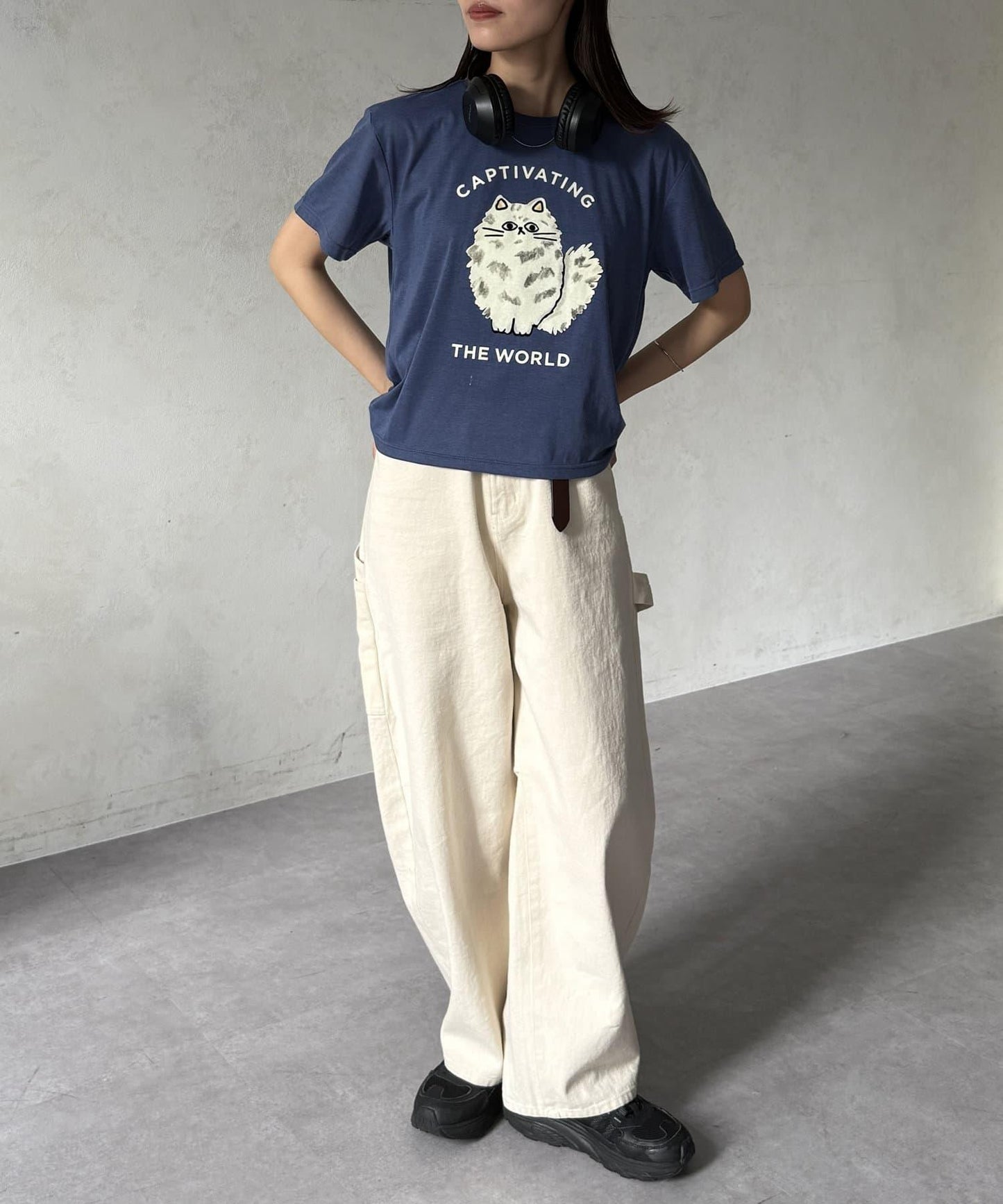 透明絨面短袖T-shirt