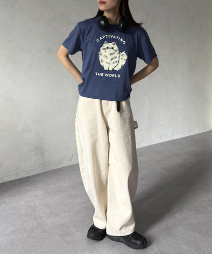 透明絨面短袖T-shirt
