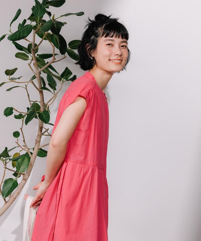 印度 前開式腰帶 法式短袖連衣裙