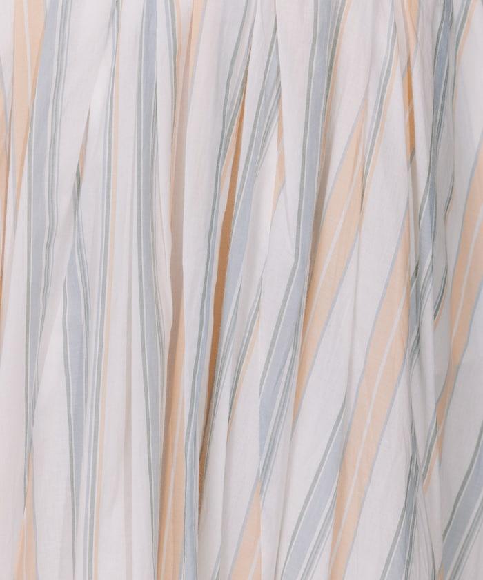 印度多色條紋飄擺裙